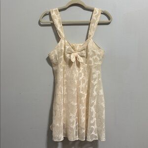 Vintage Victoria’s Secret Gold Label Ivory Dainty Slip Sleep Dress Size S